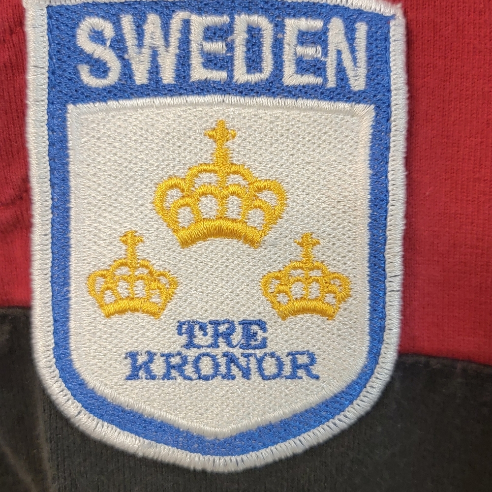 Old Navy Fall 08 Mens Sweden Tre Kronor Rugby Mens Patch Pullover Hoodie XLT - Picture 9 of 12